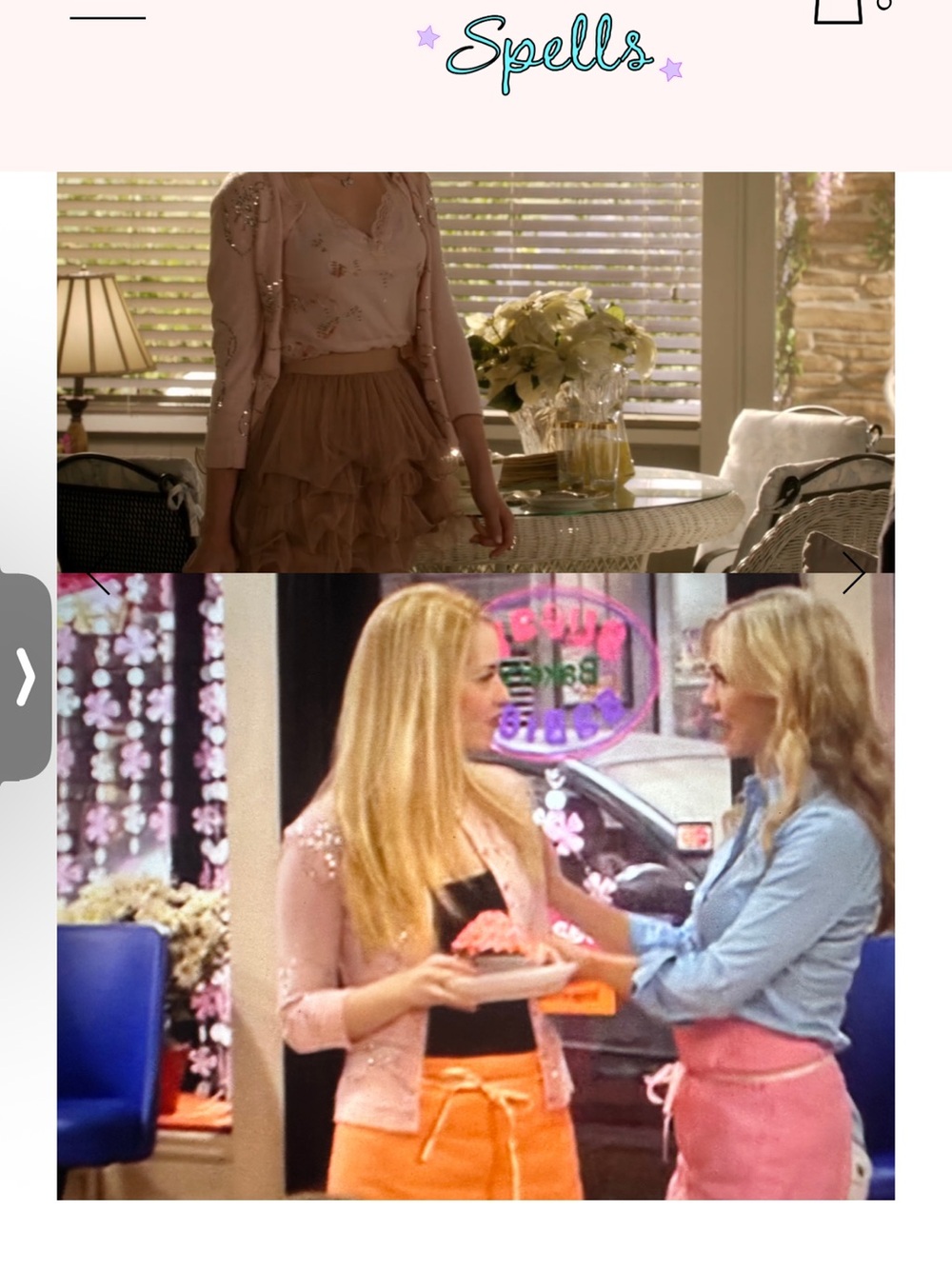 Nanette Lepore Pink Sequin Cardigan 2000’s from Cinema Spells Hart of Dixie